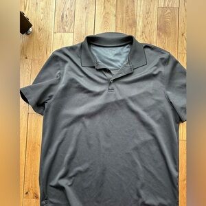 Performance Birdseye  Polo Van Heusen Classic Gray Black Shirt Men XL Golf UPH30
